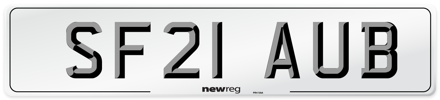 SF21 AUB Number Plate from New Reg